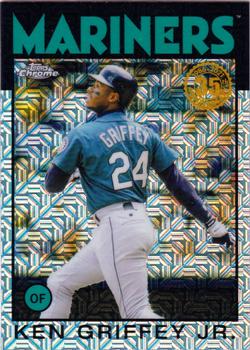 2021 Topps - 1986 Topps Baseball 35th Anniversary Chrome Silver Pack (Series One) #86BC-60 Ken Griffey Jr. Front