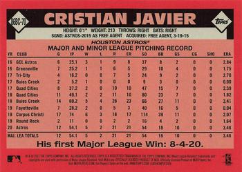 2021 Topps - 1986 Topps Baseball 35th Anniversary Chrome Silver Pack (Series One) #86BC-70 Cristian Javier Back