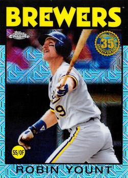 2021 Topps - 1986 Topps Baseball 35th Anniversary Chrome Silver Pack (Series One) #86BC-80 Robin Yount Front