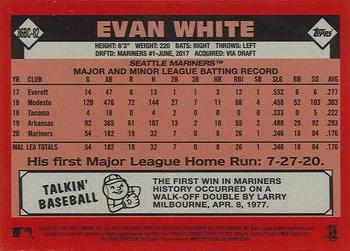 2021 Topps - 1986 Topps Baseball 35th Anniversary Chrome Silver Pack (Series One) #86BC-82 Evan White Back
