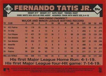 2021 Topps - 1986 Topps Baseball 35th Anniversary Chrome Silver Pack (Series One) #86BC-100 Fernando Tatis Jr. Back