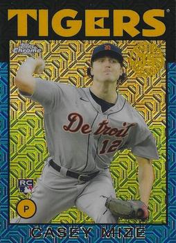 2021 Topps - 1986 Topps Baseball 35th Anniversary Chrome Silver Pack Blue (Series One) #86BC-85 Casey Mize Front