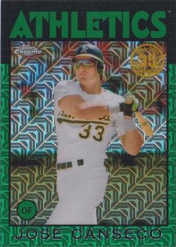 2021 Topps - 1986 Topps Baseball 35th Anniversary Chrome Silver Pack Green (Series One) #86BC-2 Jose Canseco Front
