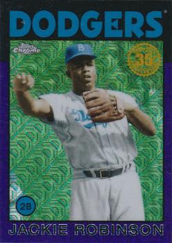 2021 Topps - 1986 Topps Baseball 35th Anniversary Chrome Silver Pack Purple (Series One) #86BC-88 Jackie Robinson Front