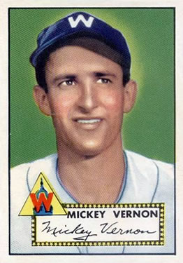 1952 Topps #106 Mickey Vernon Front
