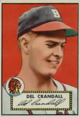 1952 Topps #162 Del Crandall Front