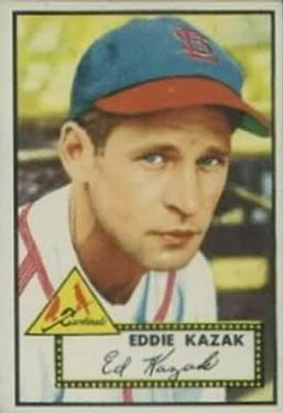 1952 Topps #165 Eddie Kazak Front