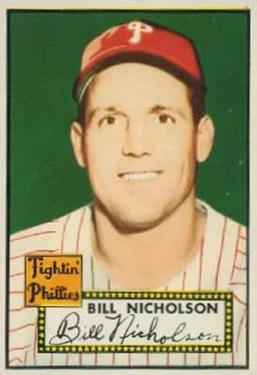 1952 Topps #185 Bill Nicholson Front