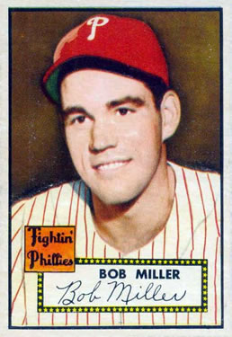 1952 Topps #187 Bob Miller Front