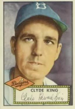 1952 Topps #205 Clyde King Front