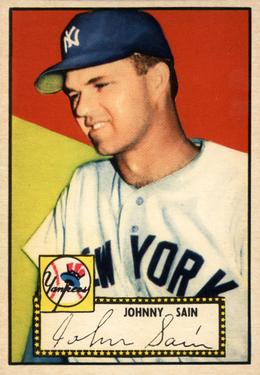 1952 Topps #49 Johnny Sain Front