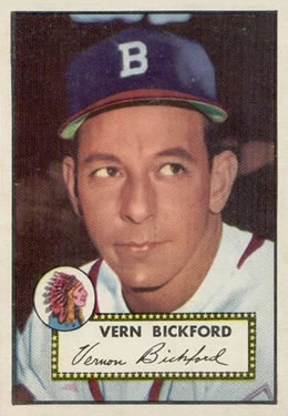 1952 Topps #252 Vern Bickford Front