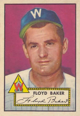 1952 Topps #292 Floyd Baker Front