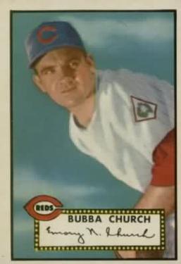 1952 Topps #323 Bubba Church Front