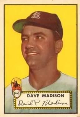 1952 Topps #366 Dave Madison Front