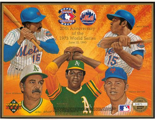1993 Upper Deck Heroes of Baseball Sheets #NNO Felix Millan / Dick Williams / Vida Blue / Wayne Garrett / Jerry Grote Front