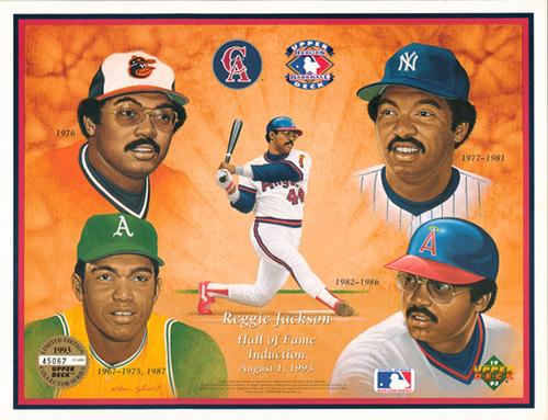 1993 Upper Deck Heroes of Baseball Sheets #NNO Reggie Jackson Front
