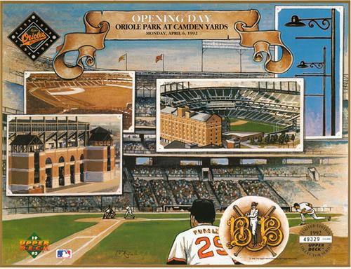 1992 Upper Deck Commemorative Sheets #NNO Oriole Park at Camden Yards Front