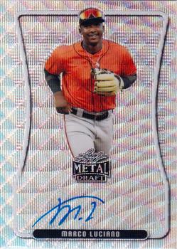 2020 Leaf Metal Draft - Silver Wave #BA-ML1 Marco Luciano Front
