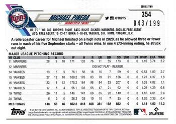 2021 Topps - Red #354 Michael Pineda Back