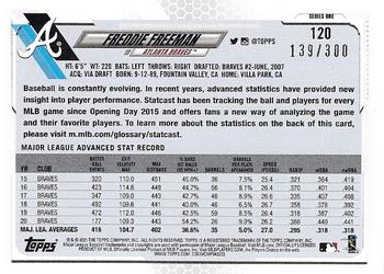 2021 Topps - Advanced Stat #120 Freddie Freeman Back