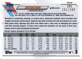 2021 Topps - Advanced Stat #171 Hector Neris Back