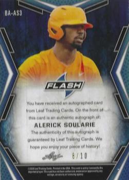 2020 Leaf Flash - Base Autographs Orange #BA-AS3 Alerick Soularie Back