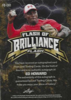 2020 Leaf Flash - Flash of Brilliance Autographs #FB-EH1 Ed Howard Back