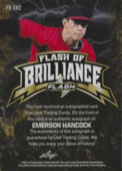 2020 Leaf Flash - Flash of Brilliance Autographs #FB-EH2 Emerson Hancock Back