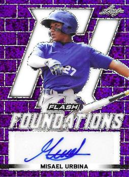 2020 Leaf Flash - Foundations Autographs Purple #FF2-MU1 Misael Urbina Front