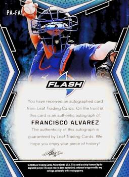 2020 Leaf Flash - Portrait Autographs #PA-FA1 Francisco Alvarez Back
