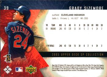 2005 SP Collection - 2005 SPx #39 Grady Sizemore Back