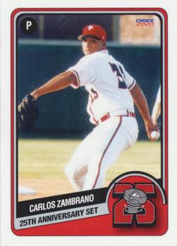 2020 Choice Lansing Lugnuts 25th Anniversary #08 Carlos Zambrano Front
