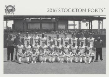 2016 Choice Stockton Ports #NNO Team Photo Back