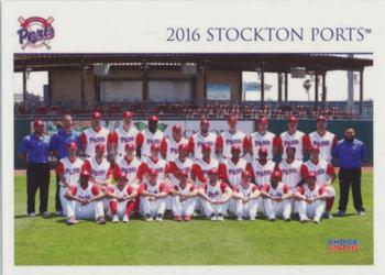 2016 Choice Stockton Ports #NNO Team Photo Front