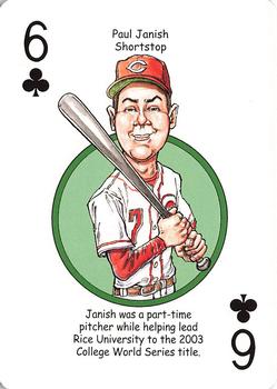 2011 Walgreens Cincinnati Reds Playing Cards SGA #6♣ Paul Janish Front