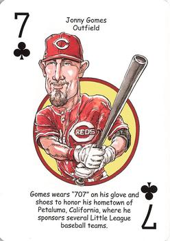2011 Walgreens Cincinnati Reds Playing Cards SGA #7♣ Jonny Gomes Front