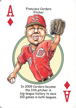 2011 Walgreens Cincinnati Reds Playing Cards SGA #A♦ Francisco Cordero Front