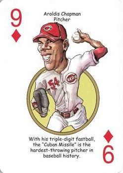 2011 Walgreens Cincinnati Reds Playing Cards SGA #9♦ Aroldis Chapman Front