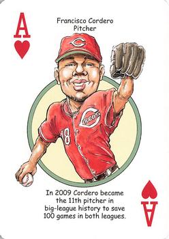 2011 Walgreens Cincinnati Reds Playing Cards SGA #A♥ Francisco Cordero Front