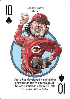 2011 Walgreens Cincinnati Reds Playing Cards SGA #10♠ Johnny Cueto Front