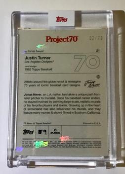 2021-22 Topps Project70 - Rainbow Foil #21 Justin Turner Back