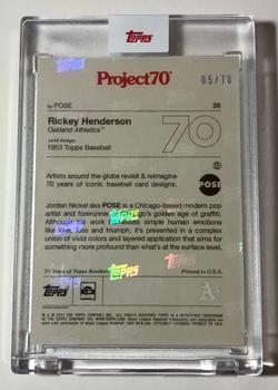 2021-22 Topps Project70 - Rainbow Foil #26 Rickey Henderson Back