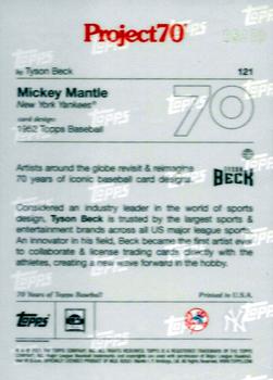2021-22 Topps Project70 - Rainbow Foil #121 Mickey Mantle Back