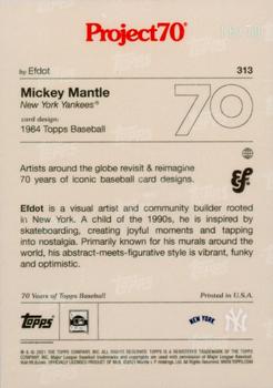 2021-22 Topps Project70 - Rainbow Foil #313 Mickey Mantle Back