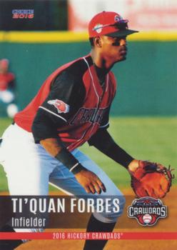 2016 Choice Hickory Crawdads Series 2 #10 Ti'Quan Forbes Front