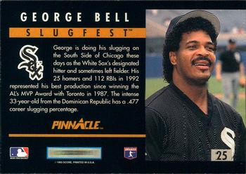 1993 Pinnacle - Slugfest #25 George Bell  Back