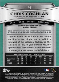 2010 Bowman Platinum #46 Chris Coghlan  Back