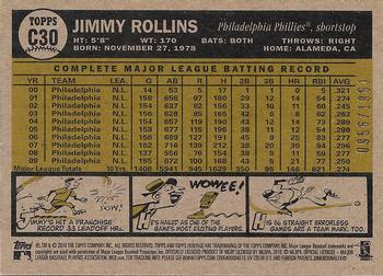 2010 Topps Heritage - Chrome #C30 Jimmy Rollins Back