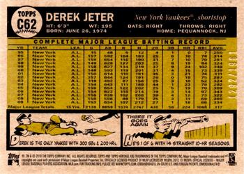 2010 Topps Heritage - Chrome #C62 Derek Jeter Back